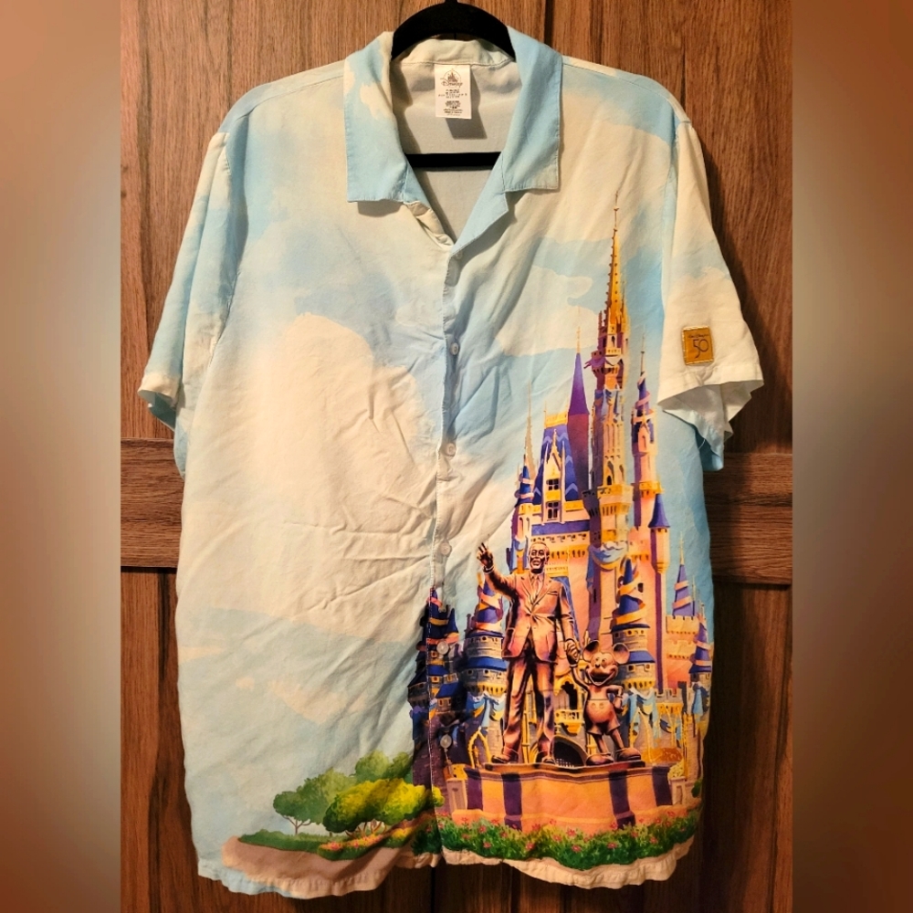 Walt Disney World 50th Anniversary Button Down Collared Shirt